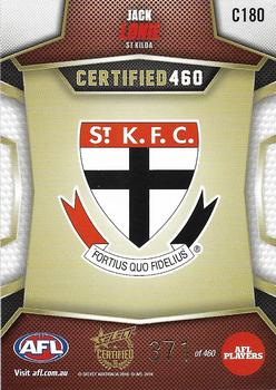 2016 Select AFL Certified - Certified 460 #C180 Jack Lonie Back